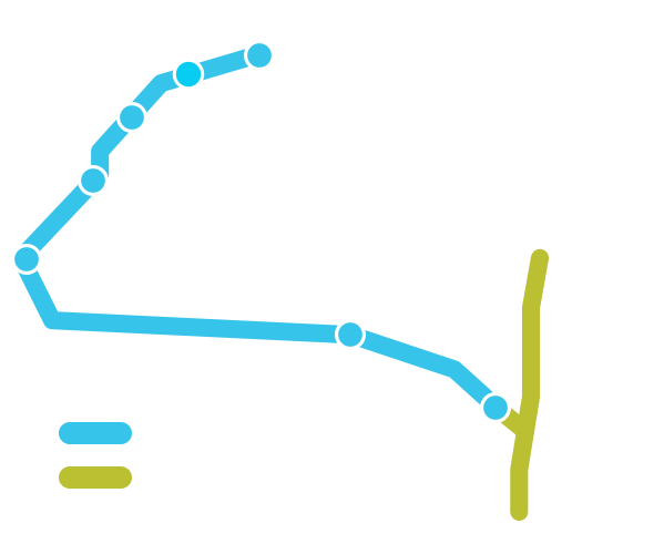Map of seasonal service from Toronto to Niagara