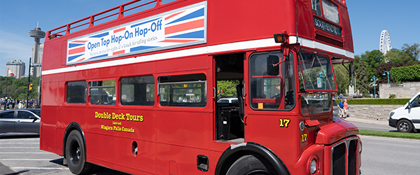 Red double deck bus