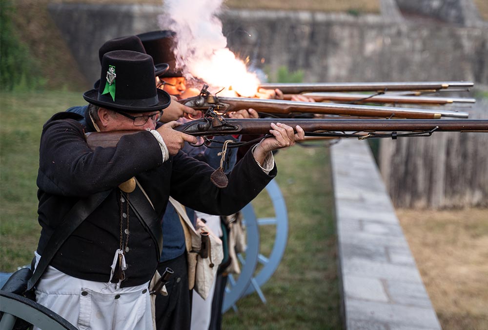 Fenian firing and raiding at the Old Fort Erie