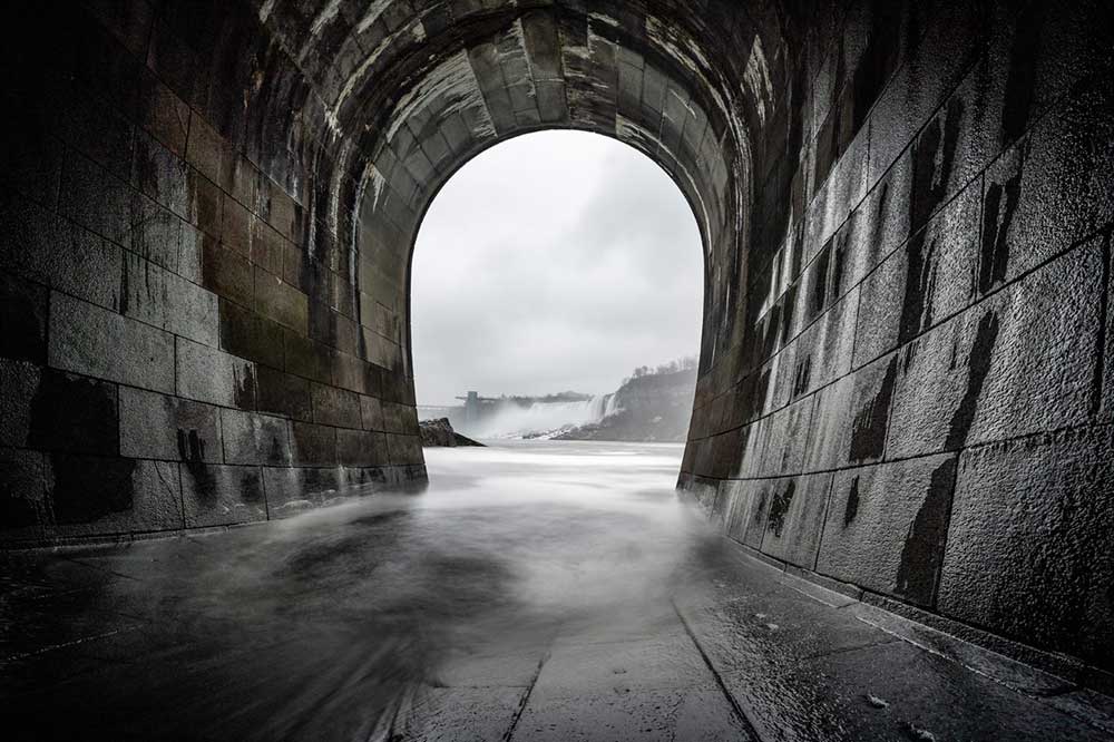 Niagara Parks Power Station: The Tunnel - View of the American Falls