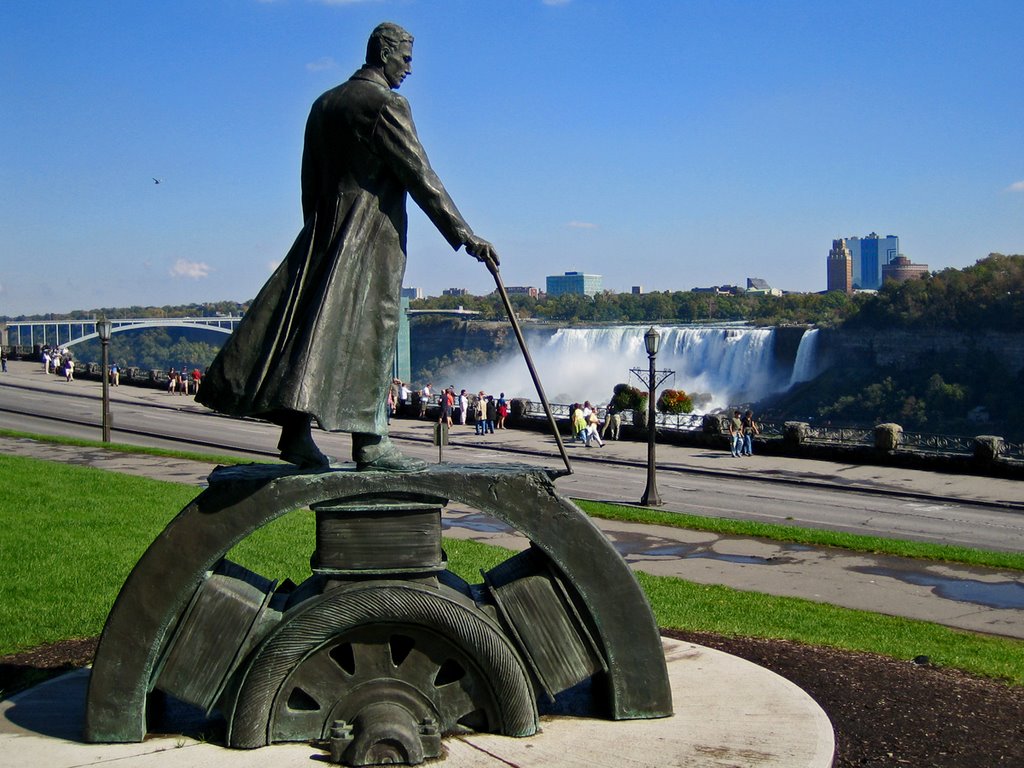 The Nikola Tesla Statue near Niagara Falls