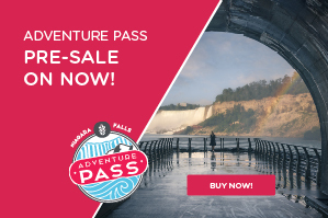 Looking out from the tunnel towards the Niagara Falls