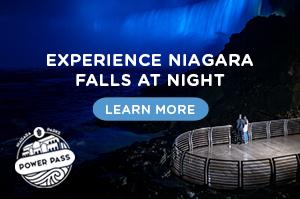 Looking out from the tunnel towards the Niagara Falls