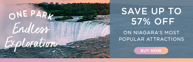 Niagara Falls in background of Journey Behind the Falls and Niagara's Fury