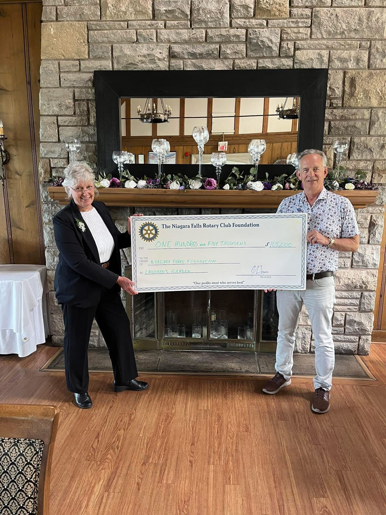 Niagara Parks Foundation Receives Donation from Niagara Falls Rotary Club Foundation in Support of Children’s Garden